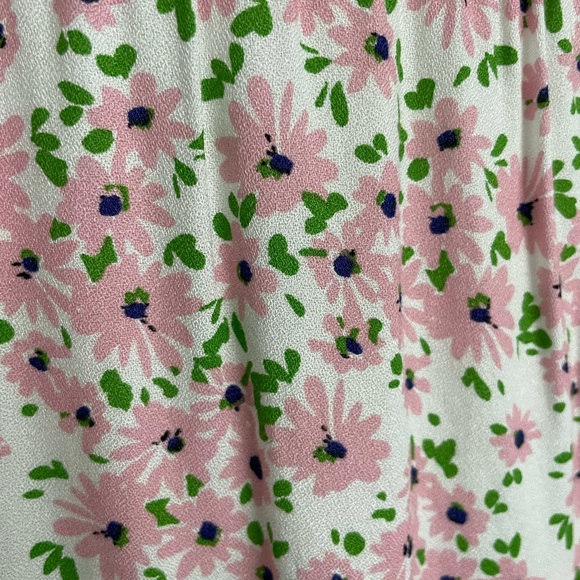 ALICE + OLIVIA - KEELA FLORAL SMOCKED WAIST MINI DRESS. Size 8 - Picture 6 of 6